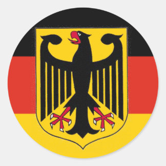 Pegatina Redonda Bandera del águila Deutschland