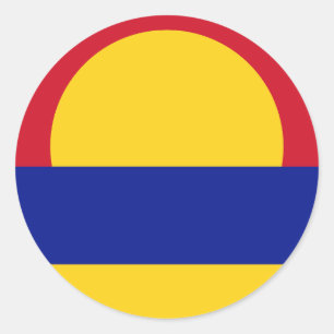 Pegatina Redonda Bandera del atolón de Palmira