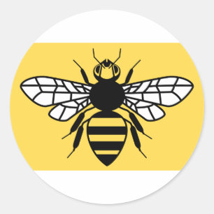 Pegatina Redonda Bandera del condado de mayor Manchester