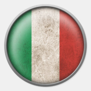 Pegatina Redonda Bandera del Disco de Italia