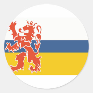 Pegatina Redonda Bandera del Limburgo neerlandés