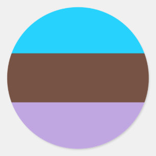 Pegatina Redonda Bandera del Orgullo Androsexual