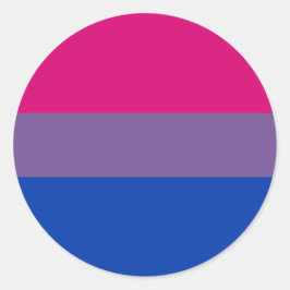 Pegatina Redonda Bandera del Orgullo Bisexual