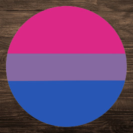 Pegatina Redonda Bandera del Orgullo Bisexual