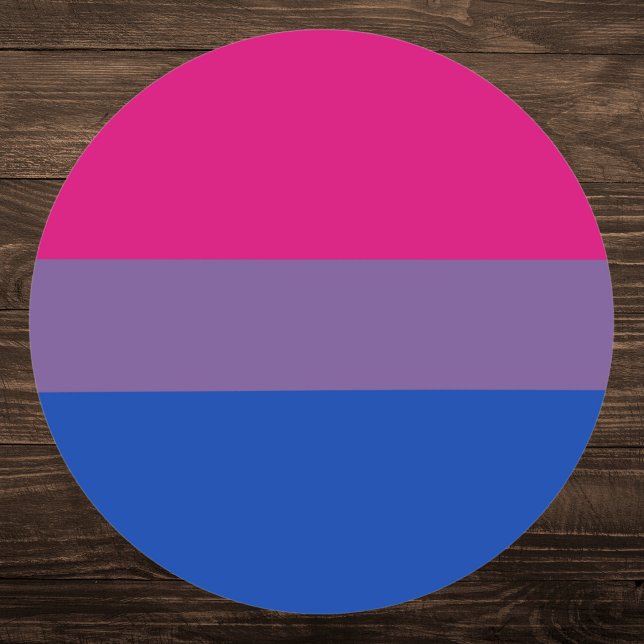 Pegatina Redonda Bandera del Orgullo Bisexual (Subido por el creador)