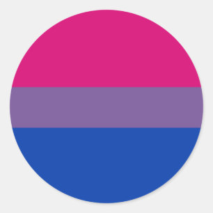 Pegatina Redonda Bandera del Orgullo Bisexual