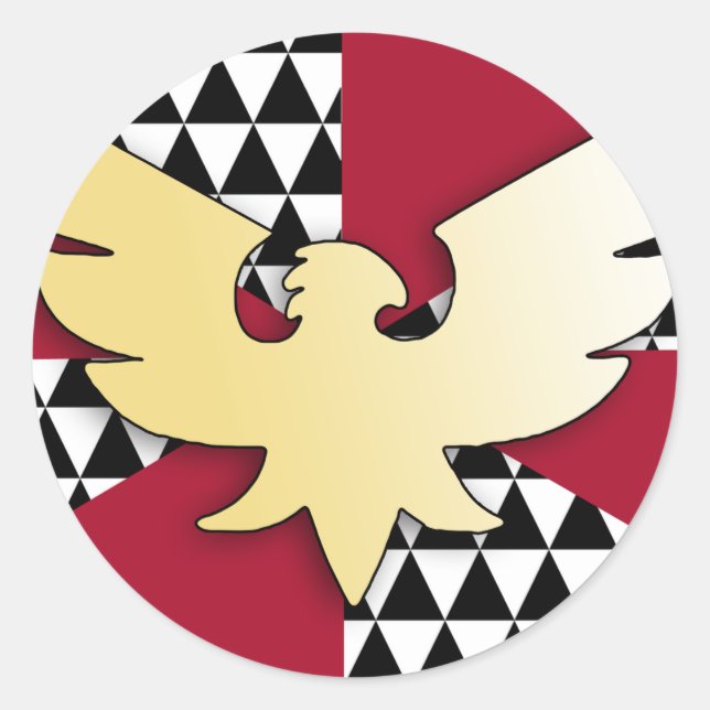 Pegatina Redonda Bandera del Orgullo de Arrastrar (Anverso)