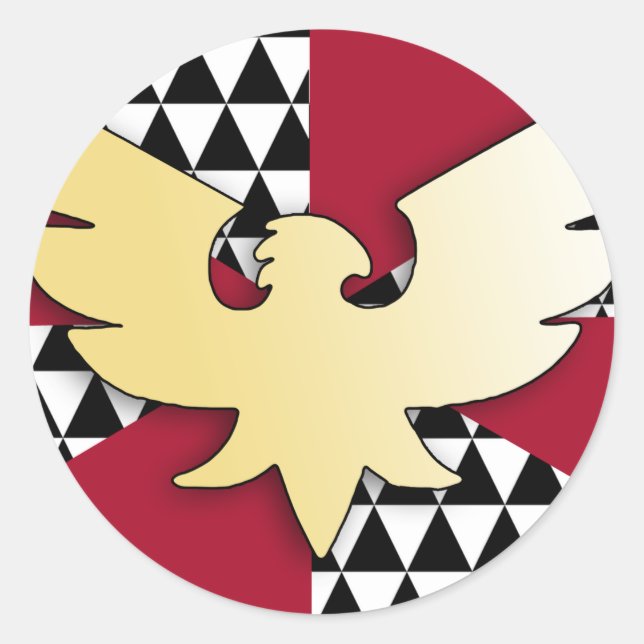 Pegatina Redonda Bandera del Orgullo de Arrastrar (Anverso)