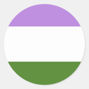 Pegatina Redonda Bandera del Orgullo de Género