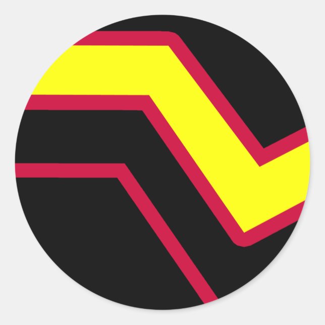 Pegatina Redonda Bandera del Orgullo de Goma / Látex (Anverso)