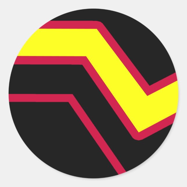 Pegatina Redonda Bandera del Orgullo de Goma / Látex (Anverso)