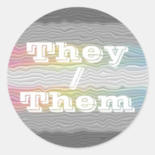 Pegatina Redonda Bandera del Orgullo de la Desaparición del persona