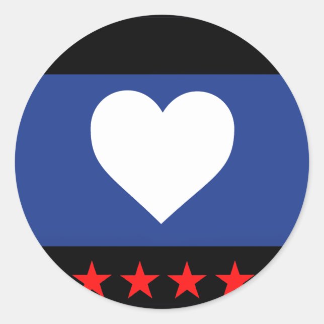 Pegatina Redonda Bandera del orgullo de los pies (Anverso)