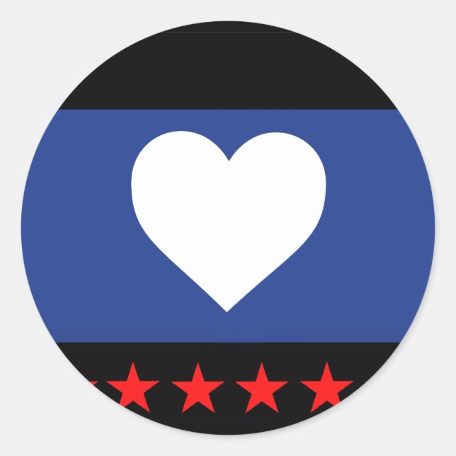 Pegatina Redonda Bandera del orgullo de los pies (Anverso)