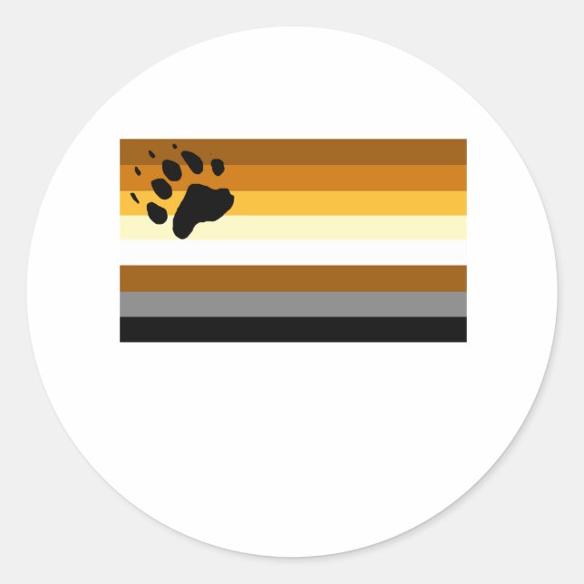 Pegatina Redonda Bandera del orgullo del humor gay (Anverso)