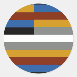 Pegatina Redonda Bandera del Orgullo Gay