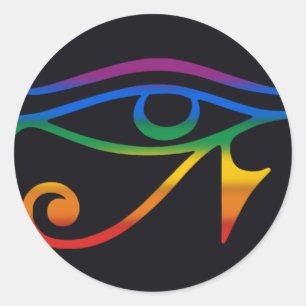 Pegatina Redonda Bandera del Orgullo Gay Gótico