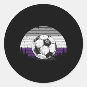 Pegatina Redonda Bandera del Orgullo Gay LGBT-Q de Fútbol Byll Fan