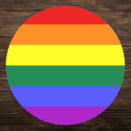 Pegatina Redonda Bandera del orgullo gay LGBTQIA+