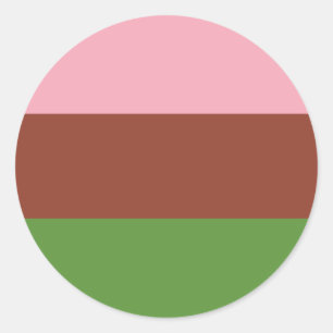 Pegatina Redonda Bandera del Orgullo Gynosexual