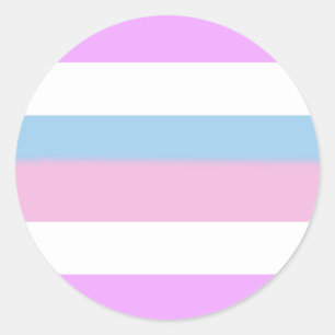Pegatina Redonda Bandera del Orgullo Intersexual
