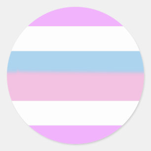 Pegatina Redonda Bandera del Orgullo Intersexual