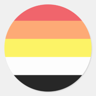 Pegatina Redonda Bandera del Orgullo Lithsexual