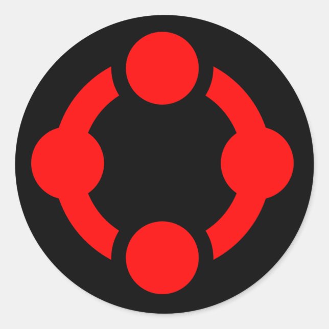 Pegatina Redonda Bandera del Orgullo Niche (negro) (Anverso)