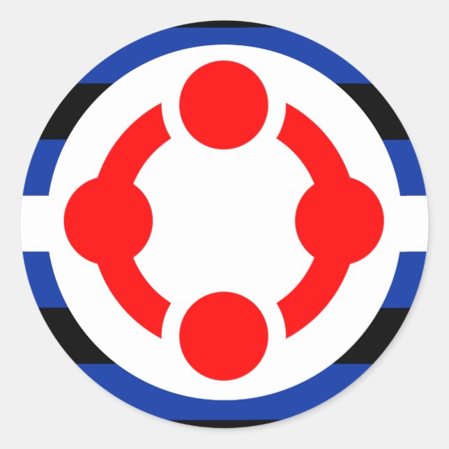 Pegatina Redonda Bandera del Orgullo Niche (Original) (Anverso)