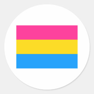 Pegatina Redonda Bandera del Orgullo Pansexual