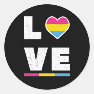 Pegatina Redonda Bandera del Orgullo Pansexual LGBTQ Molesta Amor G