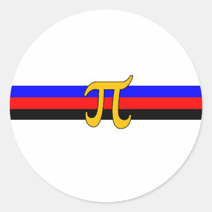 Pegatina Redonda Bandera del Orgullo Polímaro