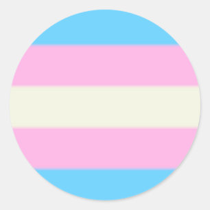 Pegatina Redonda Bandera del orgullo transgénero caído