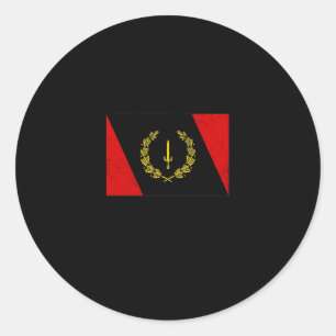 Pegatina Redonda Bandera del Patrimonio Norteamericano Negro 1967 A