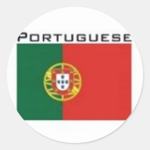 Pegatina Redonda Bandera del Reino de Portugal