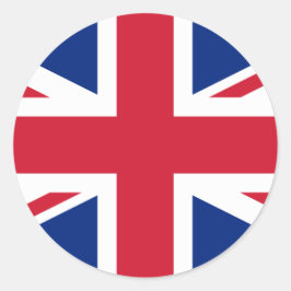 Pegatina Redonda Bandera del Reino Unido