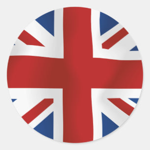 Pegatina Redonda Bandera del Reino Unido