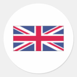 Pegatina Redonda Bandera Del Reino Unido