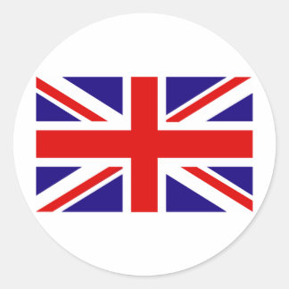 Pegatina Redonda Bandera del Reino Unido