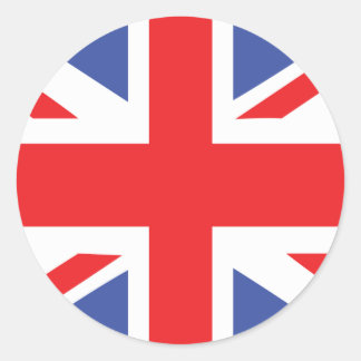 Pegatina Redonda bandera del reino unido de uk