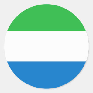 Pegatina Redonda Bandera del Sierra Leone