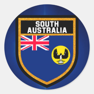 Pegatina Redonda Bandera del sur de Australia