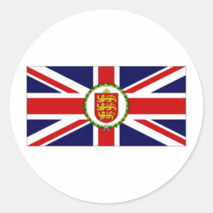 Pegatina Redonda Bandera del Vicegobernador de Guernsey