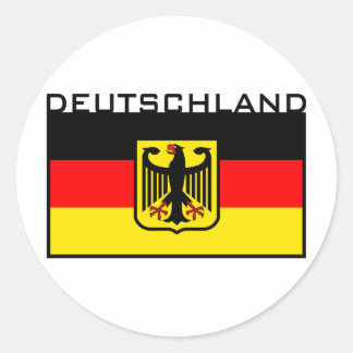 Pegatina Redonda Bandera Deutschland