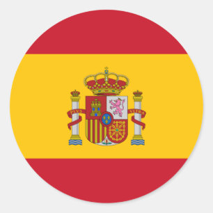 Pegatina Redonda bandera españa