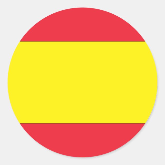 Pegatina Redonda Bandera española (Anverso)