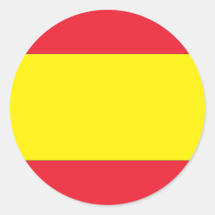 Pegatina Redonda Bandera española