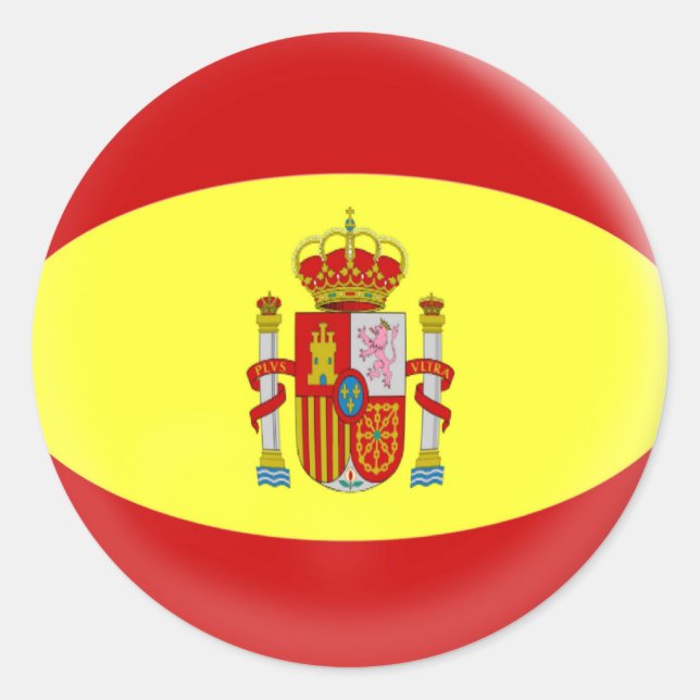 Pegatina Redonda Bandera española de 20 pequeños pegatinas (Anverso)