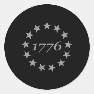 Pegatina Redonda Bandera estadounidense de 13 estrellas Betsy Ross 