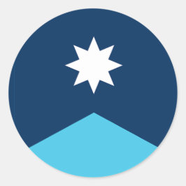 Pegatina Redonda Bandera estatal de Minnesota